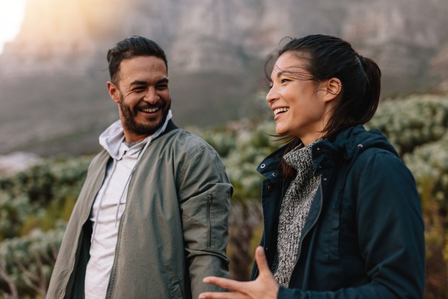 speech-therapy-aphasia-scaled Man and woman conversing and walking together